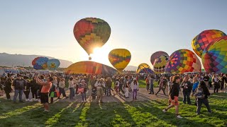 Timelapse walking around opening day at the Albuquerque Balloon Fiesta 2024 [upl. by Oicangi]