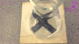 Sodium Thiosulfate and Hydrochloric acid  dissapearing cross clip 1 Classroom Clips 4 [upl. by Pierrepont]