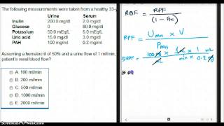 506 CALCULATING RENAL BLOOD FLOW [upl. by Geno]