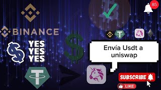 💵 Cómo enviar Criptomonedas de BINANCE A UNISWAP  Pasar ETH DE Binance a Uniswap [upl. by Sordnaxela]