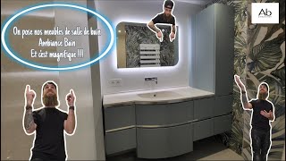 On pose nos meubles de salle de bain Ambiance Bain et cest magnifique   Ep 69 [upl. by Ortiz]