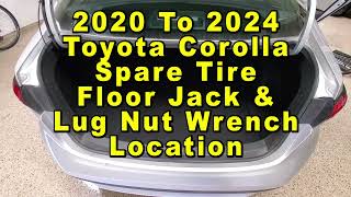 Toyota Corolla Spare Tire Lug Nut Wrench amp Floor Jack Location In Trunk 2020 To 2024 12th Gen [upl. by Greabe]