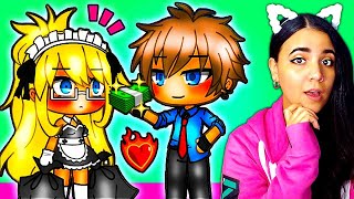 His Maid For A Month 💸💔 Gacha Life Mini Movie Love Story Reaction [upl. by Nakre310]