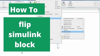 How to flip block in Simulink [upl. by Urbannai]