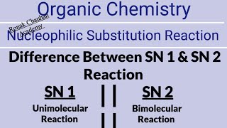 Difference Between SN1 amp SN2 Reaction  Nucleophilic Substitution Reaction  organicchemistry [upl. by Naxela]