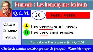 Exercices sur les homonymes lexicaux français usuels CM1 CM2 [upl. by Akere]