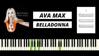 Ava Max  Belladonna BEST PIANO TUTORIAL amp COVER [upl. by Nalym]