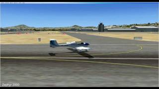 Zephyr 2000  ATEC 122 Short Flight in the Mountains of Southern California  FSX [upl. by Ecilahs]