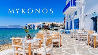 MYKONOS ISLAND Greece  Highlights capital beach clubs kite surf amp sunsets [upl. by Aicenet]