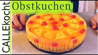 Obstboden mit Pudding  Omas Tortenboden Rezept selber backen [upl. by Afatsum]