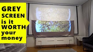 Grey Projector Screens vs White  Cheapest Ambient Light Rejection [upl. by Ivett]