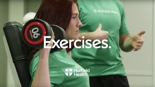 How to Perform a Seated Dumbbell Shoulder Press  Nuffield Health [upl. by Zoubek]