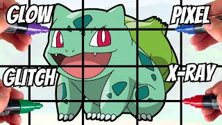 🤯🔥 One Drawing BUT IN 20 DIFFERENT ART Styles BULBASAUR [upl. by Quincy20]