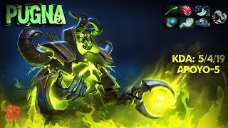 Dota 2  Support 5  Pugna 736b [upl. by Nightingale]