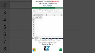 How to Change Page Margin in MS Excel  UrduHindi excel learning teacher shorts shortsfeed [upl. by Eve619]