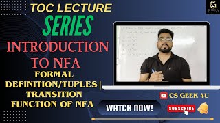 Introduction to NFA  Formal Definition Tuples Transition Function of NFA [upl. by Lawlor]