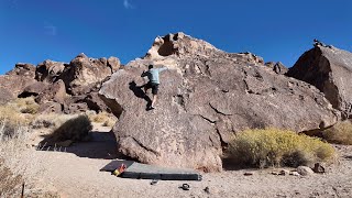 Bishop Bouldering The No Hands Slab V1 [upl. by Celeste320]