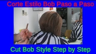 Corte Estilo Bob Mucho Cabello Paso a Paso  Cut Bob Style Step by Step [upl. by Ingles]