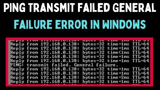 How to Fix Ping Transmit Failed General Failure Error in Windows 11 [upl. by Atikaj]