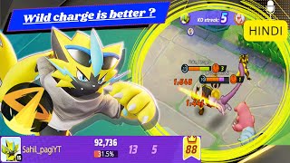 Wild charge Zeraora still Broken  over 92k damage Zeraora Pokemon Unite Hindi gameplay [upl. by Handbook679]