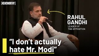 Rahul Gandhi on PM Modi Sikhs amp More  Rahul Gandhi in US  Newsworthy X Anubha Bhonsle [upl. by Ahseya]