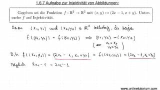 Aufgabe zur Injektivität von Abbildungen [upl. by Thia]