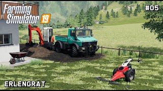 KUBOTA KX713  Public Works and Farming  Erlengrat  Farming Simulator 19  Episode 05 [upl. by Cully]