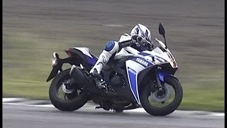 YAMAHA YZFR25 vs Kawasaki Ninja250 サーキット完全試乗対決｜丸山浩の速攻バイクインプレ [upl. by Akirahc]