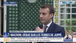 Macron quotLa taxe dhabitation est un des mécanismes les plus injustes sur le plan territorialquot [upl. by Aivartal13]