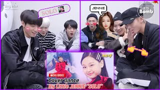 BTS REACTION TO LITTLE JENNIE quotSOLOquot  COVER DANCE PERFORMANCE [upl. by Liuqa]