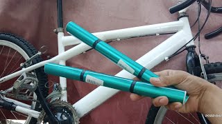 How to vinyl wrap a bike  Vinyl sticker installation  Tiffany color  Decal sticker [upl. by Clayborne349]