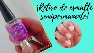 como retirar esmalte SEMIPERMANENTE correctamente paso a paso para principiantes nailsart [upl. by Tremayne]