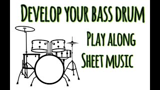 TRIPLE BASS DRUM CHALLENGE  Play Along Sheet Music [upl. by Enived]