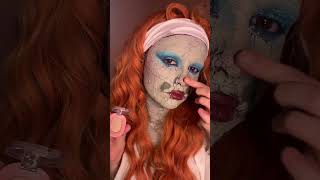 Cracked Doll makeup tutorial brokendoll halloweenmakeuplook brokendoll [upl. by Syman]