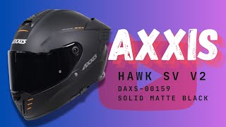 UNBOXING HELMET AXXIS HAWK SV Solid Matte Black [upl. by Lsil29]