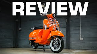 AJS Modena Review 125cc Retro Scooter Road Test [upl. by Zins]