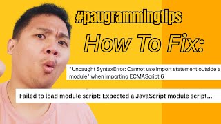 How to Fix Failed to load module script  PAUGRAMMING TIPS  PAUGRAMMING  Vlog 10 [upl. by Notaes]