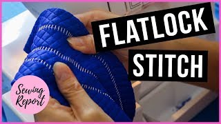 How To Basic ThreeThread Flatlock Stitch  Hem on Brother 1034D Serger  SEWING REPORT [upl. by Ihdin]