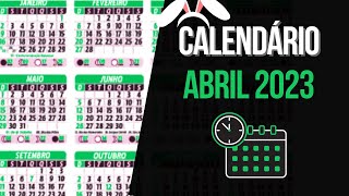 ➥ CALENDÁRIO ABRIL 2023  DATAS MÊS DE ABRIL 2023  QUAL A DATA DE HOJE [upl. by Salinas]