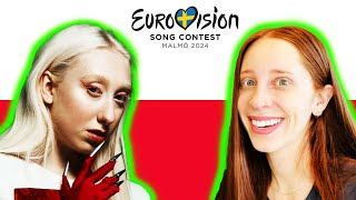 LETS REACT TO POLANDS SONG FOR EUROVISION 2024  LUNA quotTHE TOWERquot [upl. by Enelra]