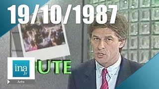 20h Antenne 2 du 19 octobre 1987  Krach boursier à New York  Archive INA [upl. by Aerdnat]