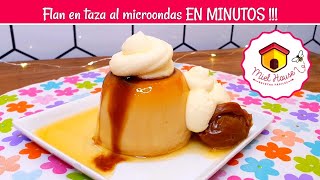 Flan en TAZA al MICROONDAS fácil rápido y delicioso [upl. by Enneiluj]