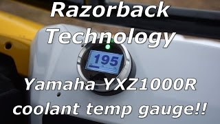 Installing Razorback Technologys new Yamaha YXZ1000R coolant temp gauge [upl. by Desimone]