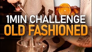 1 Min Cocktail Challenge Old Fashioned [upl. by Balfore]