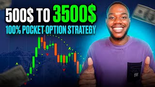 500 to 3500  100 Pocket Option Trading  MY 100 BEST STRATEGY for BINARY OPTIONS [upl. by Sklar602]