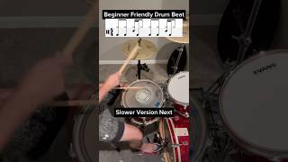 Beginner friendly drum beat to work your kick drum independence kickdrum drumbeats learndrums [upl. by Wehtam858]