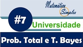 Aula 7 Ensino Universitário Teorema da Probabilidade Total e Regra de Bayes [upl. by Nrojb]