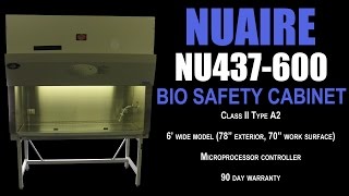 NUAIRE NU437 600 BIO SAFETY CABINET 0875K [upl. by Kinsler]