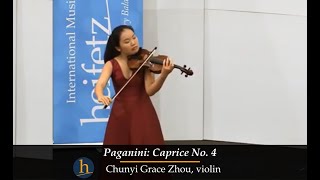 Paganini Caprice No 4  Chunyi Grace Zhou violin [upl. by Eno658]