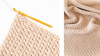 Cluster Linen Stitch Tutorial  How To Crochet Easy Textured Stitch [upl. by Helga]